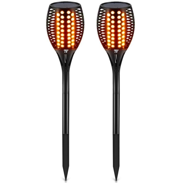 TaoTronics Solarleuchte Garten 2 Stück Garten-Fackeln Solar