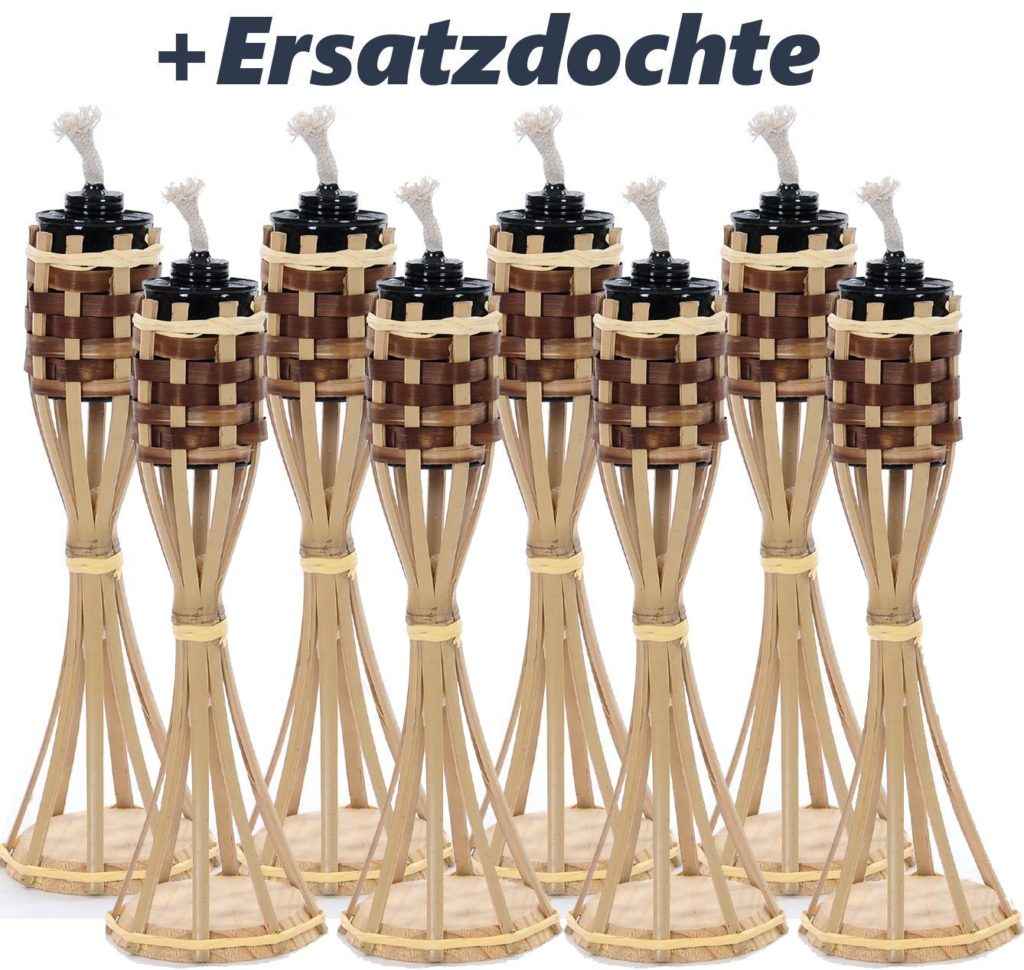 Tisch Bambusfackel Beige
