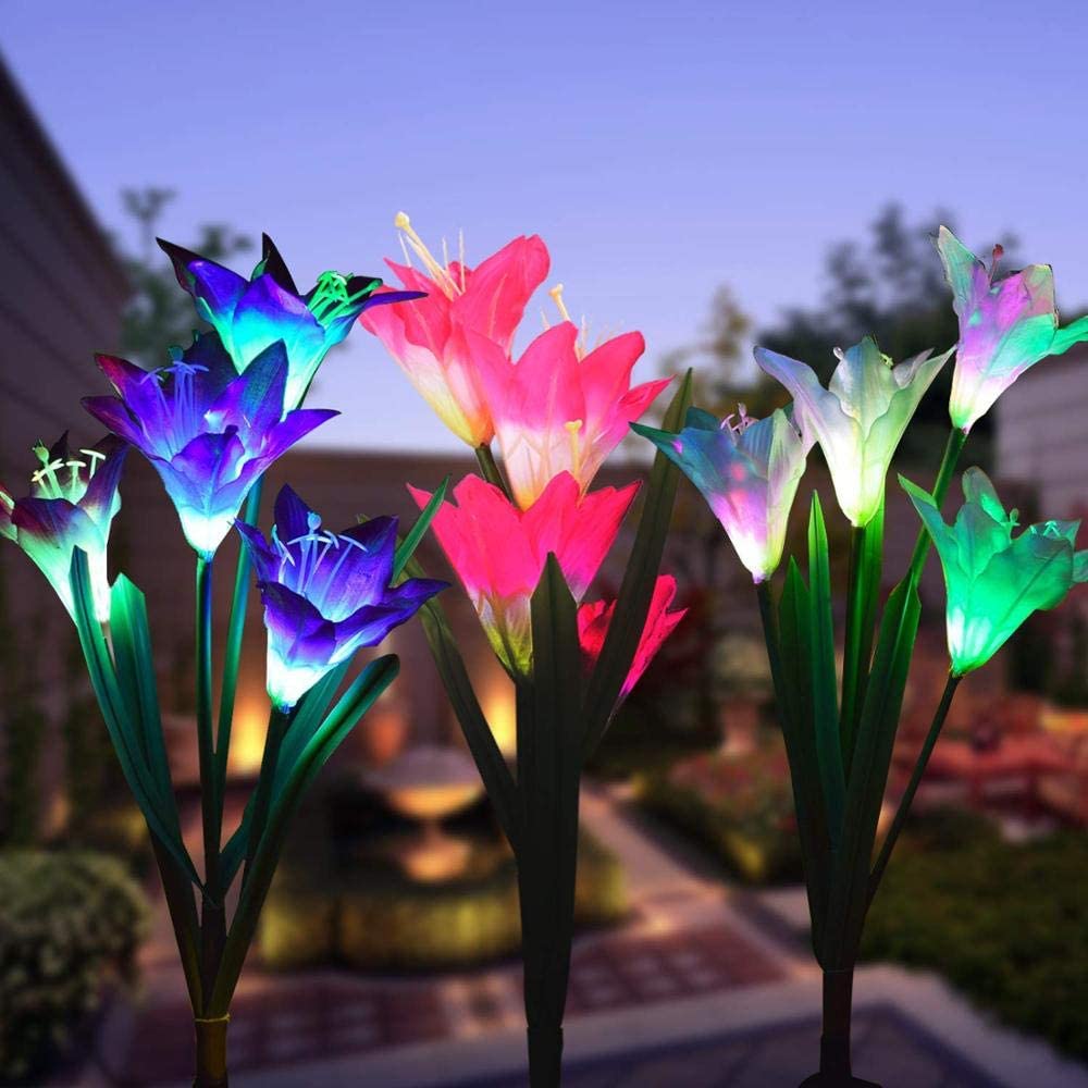 YTFR 3erPack SolarGartenBlumenLichter im Freien Solar